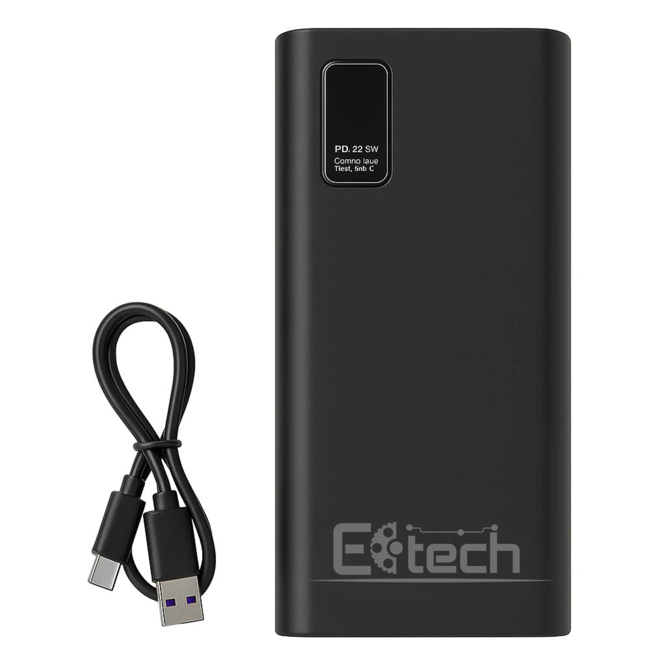 20,000mAh Ecotech Portable Power Bank - 22.5W Fast Charging LED Display UK