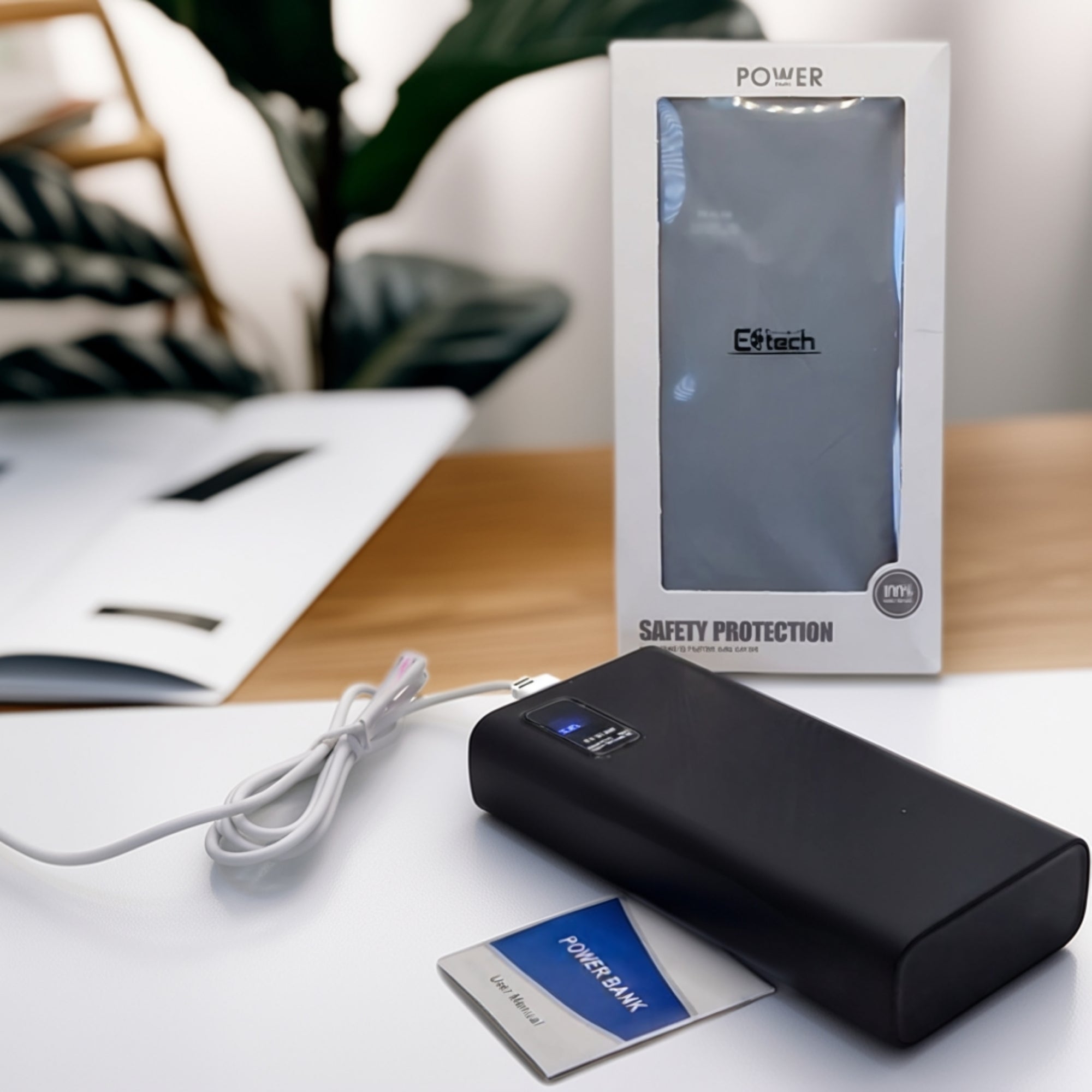 20,000mAh Portable Power Bank - 22.5W Fast Charging LED Display UK