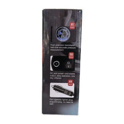 Electric Car Pump Tire Inflator 150PSI High Precision Barometer Plug And Play