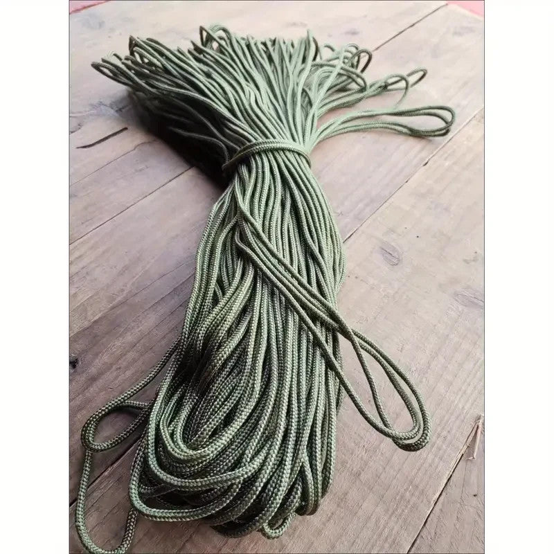 100m Green Nylon Rope - Durable Utility Cord Camping DIY UK