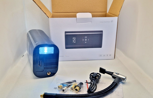 ECO TECH Portable Wireless Tyre Inflator 150PSI USB Rechargeable Air Compressor Pump UK