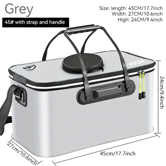 Ultra-Compact EVA Fishing Gear Bag - Quick-Collapse, Waterproof, Zip Closure