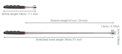 Retractable Magnetic Pickup Tool Extends 18cm to 78cm | Heavy Duty Grabber Tool