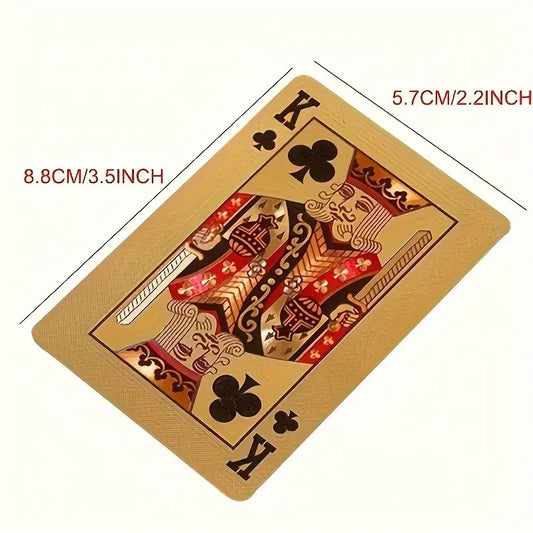 Golden Foil Playing Cards Deck - Perfect for Family Parties & Entertainment