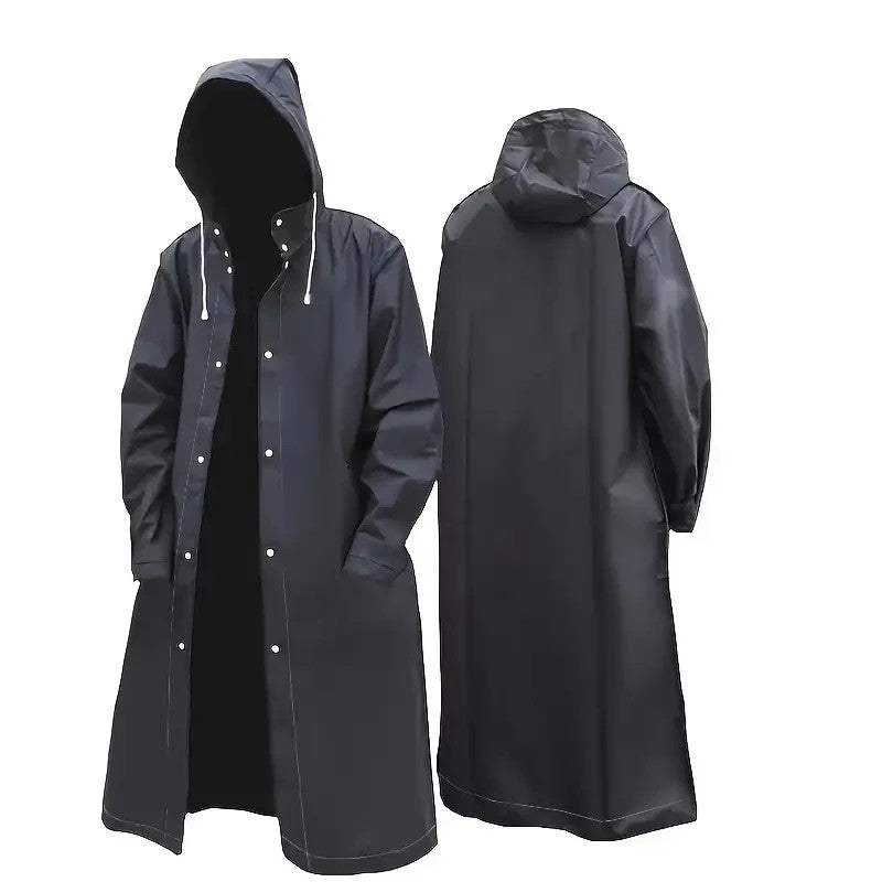 Emergency Waterproof Raincoat - Lightweight EVA Hooded Rain Jacket for Travel & Camping