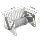 Compact Stainless Steel BBQ Grill - Foldable Camping Grill UK