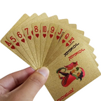 Golden Foil Playing Cards - Luxury Poker Deck Family Games UK