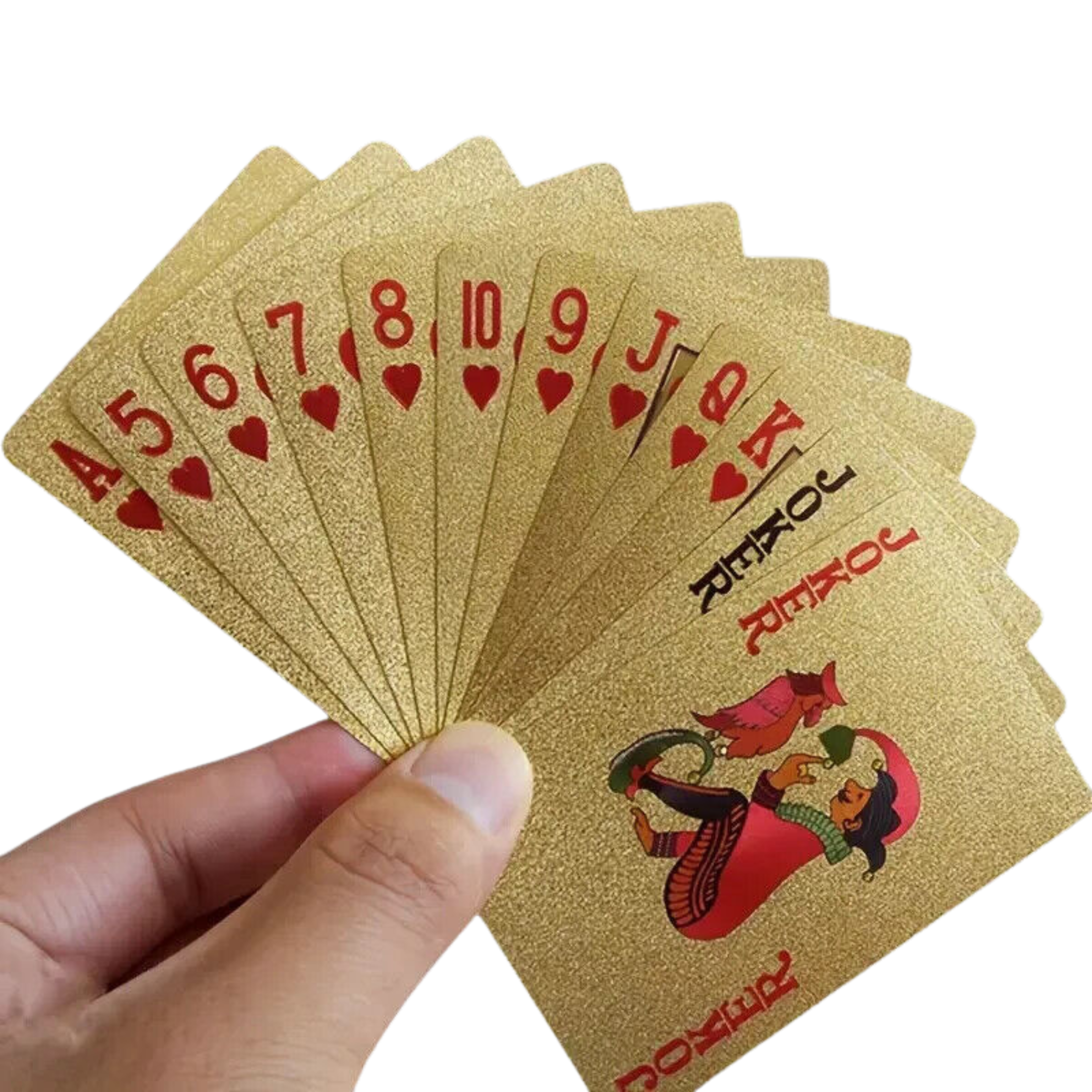 Golden Foil Playing Cards - Luxury Poker Deck Family Games UK
