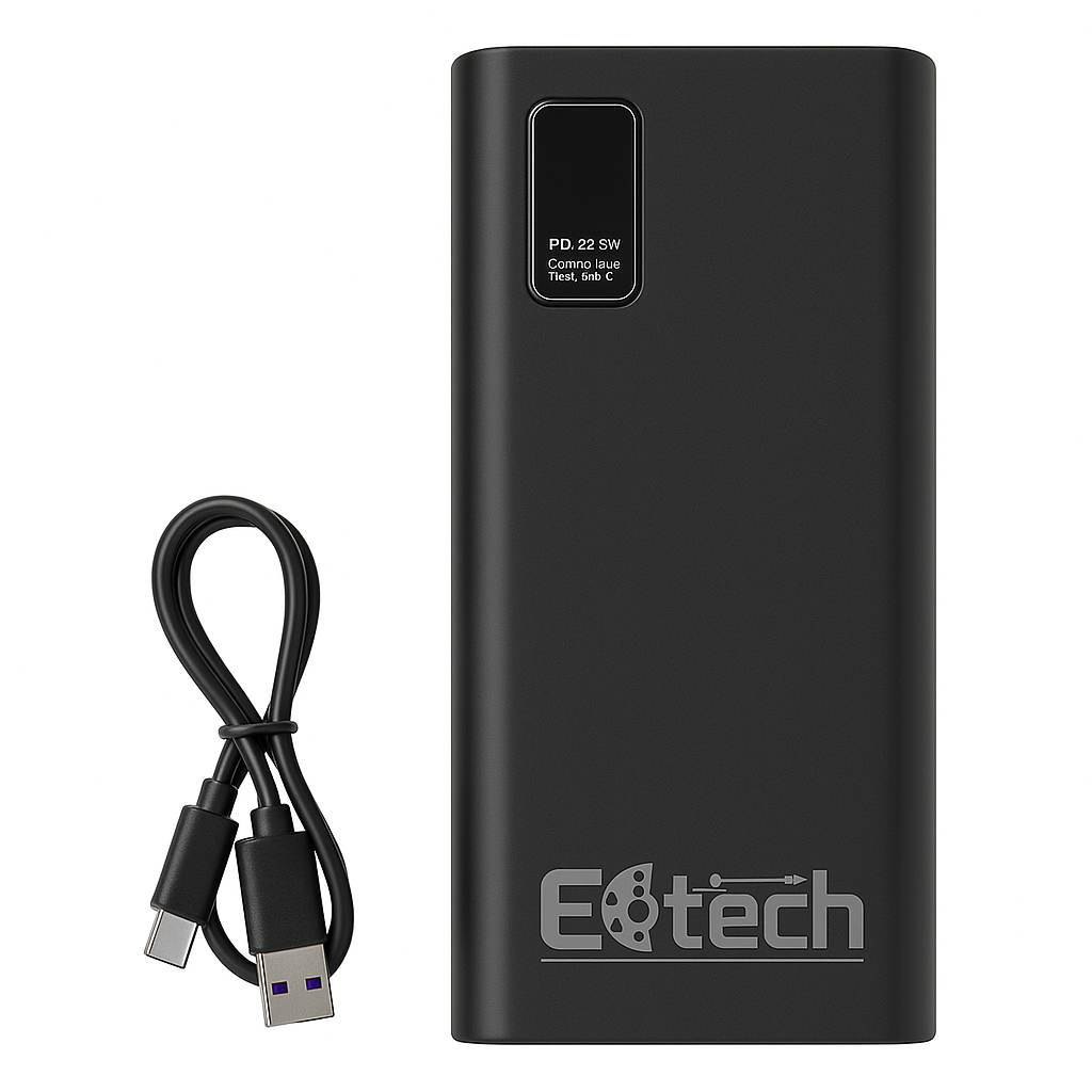 20,000mAh Portable Power Bank - 22.5W Fast Charging LED Display UK