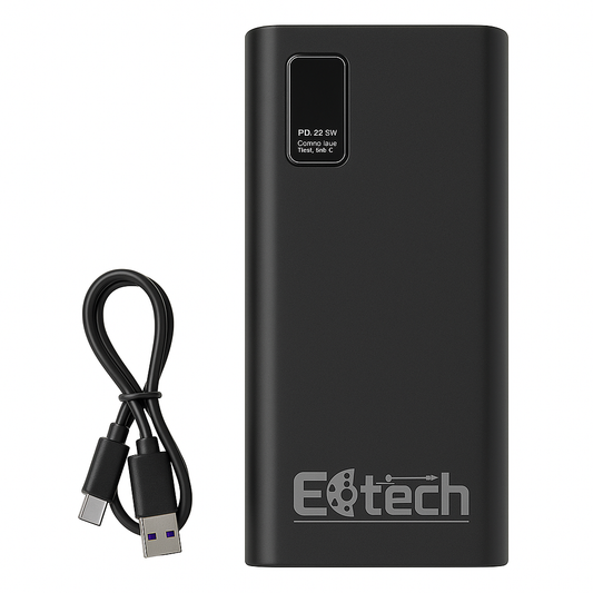 20,000mAh Portable Power Bank - 22.5W Fast Charging LED Display UK