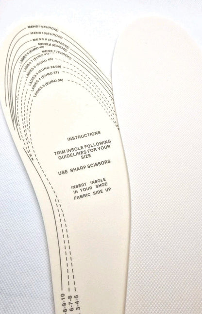 3x2 Pair Lightweight Cotton Comfort Insoles 48h Tracked Delivery