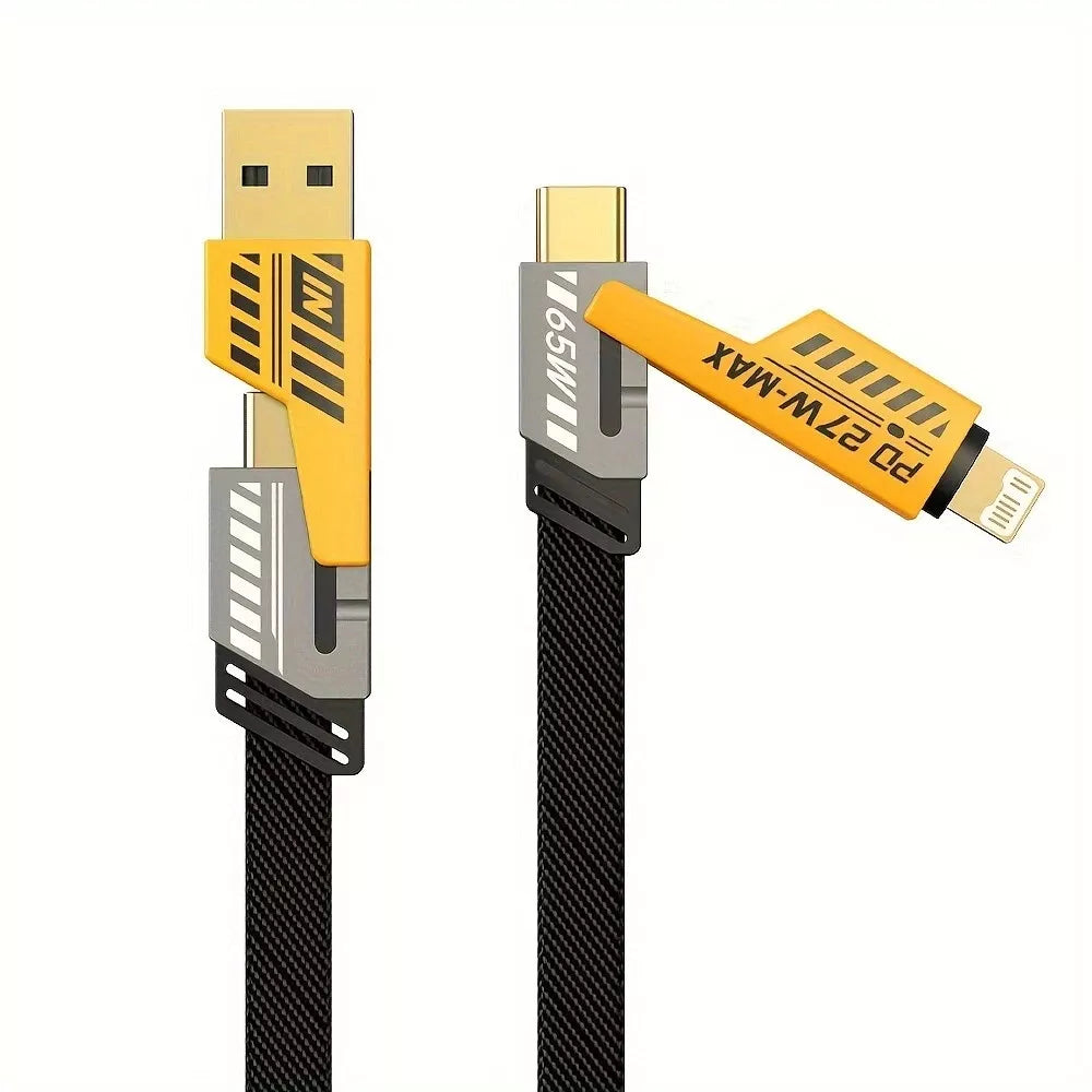 4-in-1 Multi USB Fast Charging Cable - Lightning, USB-C, Micro USB